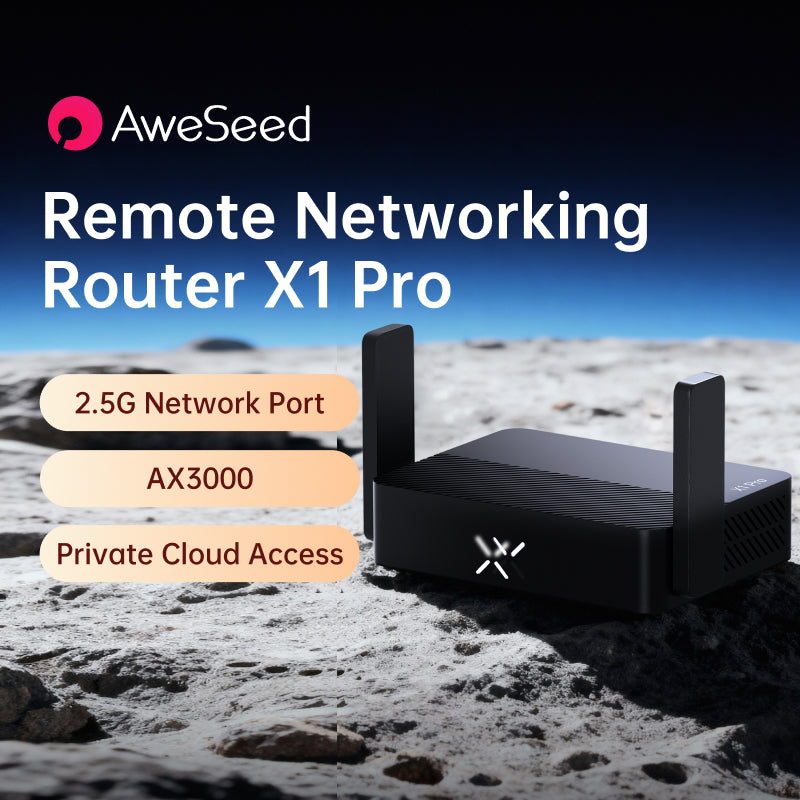 AweSeed X1 Pro High-Performance Travel Router – Dual-Band Gigabit WiFi 6 SD-WAN Gateway, 3000Mbps Ultra-Fast Wireless Speed, Secure Site-to-Site VPN Networking for Remote Business & Power Users