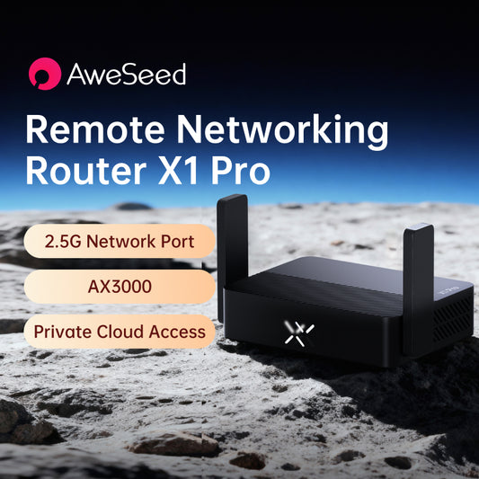 AweSeed X1 Pro High-Performance Travel Router – Dual-Band Gigabit WiFi 6 SD-WAN Gateway, 3000Mbps Ultra-Fast Wireless Speed, Secure Site-to-Site VPN Networking for Remote Business & Power Users