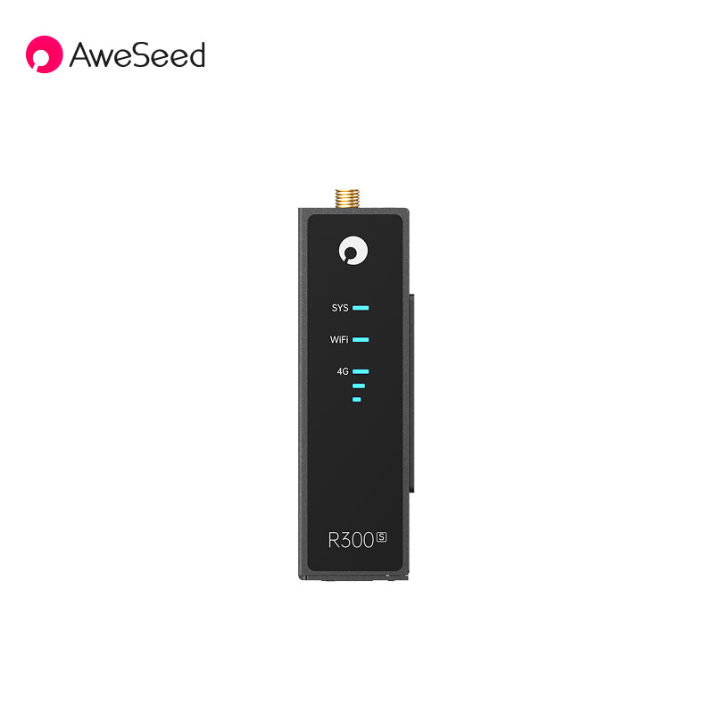 AweSeed R300S Industrial M2M 4G LTE Router 4 Antennas SIM Slot SD-WAN Wired Wireless Multi-Port Rail-Mounted CPE for Train IoT